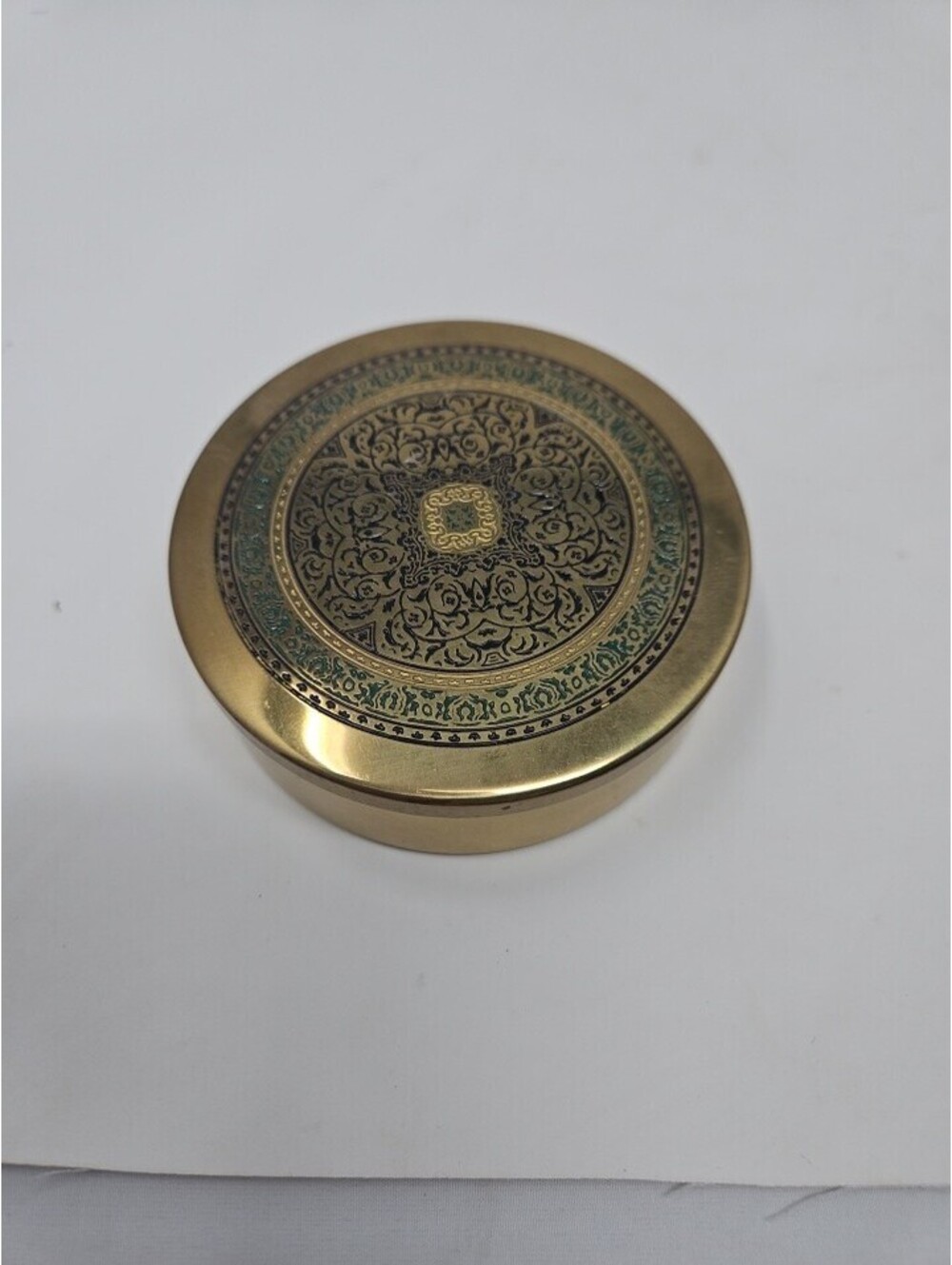 Rare Bayer Pflanzenschutz Advertisement Promo Brass Trivets in Brass Box Set Vtg